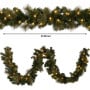 Christabelle Gold Pine Shimmer Slim Christmas 3pc Set 2.3m Christmas Tree Wreath and Garland with LED Lights Holiday Decor thumbnail 16