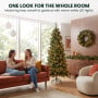 Christabelle Gold Pine Shimmer Slim Christmas 3pc Set 2.3m Christmas Tree Wreath and Garland with LED Lights Holiday Decor thumbnail 10