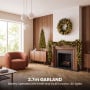 Christabelle Gold Pine Shimmer Slim Christmas 3pc Set 2.3m Christmas Tree Wreath and Garland with LED Lights Holiday Decor thumbnail 14