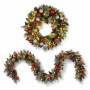 Christabelle 61cm Wreath with LED Lights 2.7m Christmas Garland with LED Light thumbnail 1