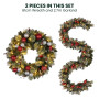 Christabelle 61cm Wreath with LED Lights 2.7m Christmas Garland with LED Light thumbnail 14