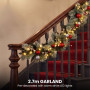 Christabelle 61cm Wreath with LED Lights 2.7m Christmas Garland with LED Light thumbnail 13