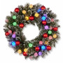 Christabelle Snowy Bristle Christmas 2pc Set 61cm Christmas Wreath and Garland with LED Lights Holiday Decor thumbnail 4
