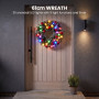 Christabelle Snowy Bristle Christmas 2pc Set 61cm Christmas Wreath and Garland with LED Lights Holiday Decor thumbnail 15