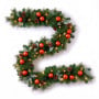 Christabelle Snowy Elegance Christmas 2pc Set 61cm Christmas Wreath and Garland with LED Lights Holiday Decor thumbnail 5