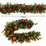 Christabelle Snowy Elegance Christmas 2pc Set 61cm Christmas Wreath and Garland with LED Lights Holiday Decor thumbnail 11