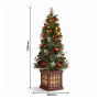 Christabelle Sable Fir Christmas 3pc Set 1.2m Potted Tree 61cm Wreath 2.74m Garland with Multicoloured LED Lights Decor thumbnail 16
