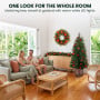 Christabelle Sable Fir Christmas 3pc Set 1.2m Potted Tree 61cm Wreath 2.74m Garland with Multicoloured LED Lights Decor thumbnail 8