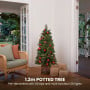 Christabelle Sable Fir Christmas 3pc Set 1.2m Potted Tree 61cm Wreath 2.74m Garland with Multicoloured LED Lights Decor thumbnail 10