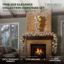 Christabelle Timeless Elegance Christmas 2pc Set 90cm Christmas Teardrop and Garland with LED Lights Holiday Decor thumbnail 2