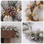 Christabelle 61cm Alpine Snow Wreath Pre-lit 2.74m Alpine Snow Christmas Garland thumbnail 6