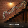 Christabelle 61cm Alpine Snow Wreath Pre-lit 2.74m Alpine Snow Christmas Garland thumbnail 13