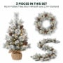 Christabelle 2ft Alpine Snow Potted Tree 61cm Alpine Snow Wreath 2.74m Alpine Snow Garland Pre-lit Holiday Decoration thumbnail 15