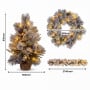 Christabelle 2ft Alpine Snow Potted Tree 61cm Alpine Snow Wreath 2.74m Alpine Snow Garland Pre-lit Holiday Decoration thumbnail 6