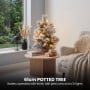 Christabelle 2ft Alpine Snow Potted Tree 61cm Alpine Snow Wreath 2.74m Alpine Snow Garland Pre-lit Holiday Decoration thumbnail 12
