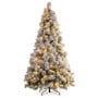 Christabelle Alpine Snow Christmas 3pc Set 2.3m Christmas Tree Garland and Teardrop with LED Lights Holiday Decor thumbnail 13