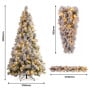 Christabelle Alpine Snow Christmas 3pc Set 2.3m Christmas Tree Garland and Teardrop with LED Lights Holiday Decor thumbnail 3