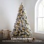 Christabelle Alpine Snow Christmas 3pc Set 2.3m Christmas Tree Garland and Teardrop with LED Lights Holiday Decor thumbnail 10