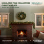 Christabelle Pre-Lit Highland Pine Wreath 61cm and Garland 2.74m Warm White LED Battery Timer Decoration thumbnail 2