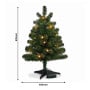 Christabelle Highland Pine Christmas 3pc Set 61cm Tabletop Tree Wreath and Garland with LED Lights Holiday Decor thumbnail 16