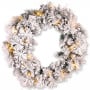 Christabelle Snowy Dorset Pine Christmas 2pc Set 61cm Christmas Wreath and Garland with LED Lights Holiday Decor thumbnail 4
