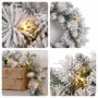 Christabelle Snowy Dorset Pine Christmas 2pc Set 61cm Christmas Wreath and Garland with LED Lights Holiday Decor thumbnail 6