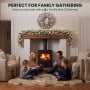 Christabelle Snowy Dorset Pine Christmas 2pc Set 61cm Christmas Wreath and Garland with LED Lights Holiday Decor thumbnail 14