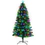 Christabelle 1.5m Pre-Lit Fibre Optic Artificial Christmas Tree with Multicolour Twinkling Star Lights thumbnail 1