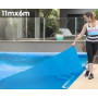 500 Micron Solar Swimming Pool Cover 11m x 6.2m - Blue thumbnail 2
