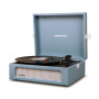Crosley Voyager Bluetooth Portable Turntable - Washed Blue + Bundled Record Storage Crate thumbnail 2
