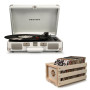 Cruiser White Sands - Bluetooth Turntable & Record Storage Crate thumbnail 1