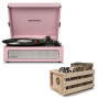 Voyager Amethyst - Bluetooth Portable Turntable & Record Storage Crate thumbnail 1