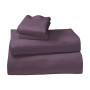 1000 Thread Count Cotton Rich Lilac Double Bed Sheet Set 4 Piece, Soft Feel Microfibre Blend, Solid Colour thumbnail 1