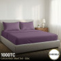 1000 Thread Count Cotton Rich Lilac Double Bed Sheet Set 4 Piece, Soft Feel Microfibre Blend, Solid Colour thumbnail 9