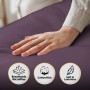 1000 Thread Count Cotton Rich Lilac Double Bed Sheet Set 4 Piece, Soft Feel Microfibre Blend, Solid Colour thumbnail 3