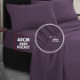 1000 Thread Count Cotton Rich Lilac Double Bed Sheet Set 4 Piece, Soft Feel Microfibre Blend, Solid Colour thumbnail 7