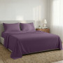 1000 Thread Count Cotton Rich Lilac Double Bed Sheet Set 4 Piece, Soft Feel Microfibre Blend, Solid Colour thumbnail 8