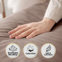 1000 Thread Count Cotton Rich Linen Double Bed Sheet Set 4 Piece, Soft Feel Microfibre Blend, Solid Colour thumbnail 3