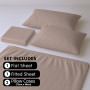 1000 Thread Count Cotton Rich Linen Double Bed Sheet Set 4 Piece, Soft Feel Microfibre Blend, Solid Colour thumbnail 5