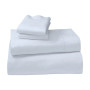 1000 Thread Count Cotton Rich Pale Blue Double Bed Sheet Set 4 Piece, Soft Feel Microfibre Blend, Solid Colour thumbnail 1