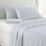 1000 Thread Count Cotton Rich Pale Blue Double Bed Sheet Set 4 Piece, Soft Feel Microfibre Blend, Solid Colour thumbnail 6
