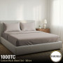 1000 Thread Count Cotton Rich Silver Double Bed Sheet Set 4 Piece, Soft Feel Microfibre Blend, Solid Colour thumbnail 9