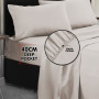 1000 Thread Count Cotton Rich Silver Double Bed Sheet Set 4 Piece, Soft Feel Microfibre Blend, Solid Colour thumbnail 7