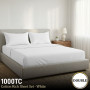 1000 Thread Count Cotton Rich Double Bed Sheet Set 4 Piece in White thumbnail 1