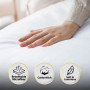 1000 Thread Count Cotton Rich Double Bed Sheet Set 4 Piece in White thumbnail 4