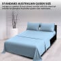 1000 Thread Count Cotton Rich King Bed Sheets 4-Piece Set in Blue thumbnail 4