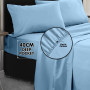 1000 Thread Count Cotton Rich King Bed Sheets 4-Piece Set in Blue thumbnail 8