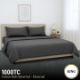 1000 Thread Count Cotton Rich King Bed Sheets 4-Piece Set in Charcoal thumbnail 10