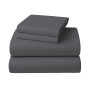 1000 Thread Count Cotton Rich King Bed Sheets 4-Piece Set in Charcoal thumbnail 2