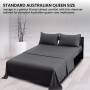 1000 Thread Count Cotton Rich King Bed Sheets 4-Piece Set in Charcoal thumbnail 4